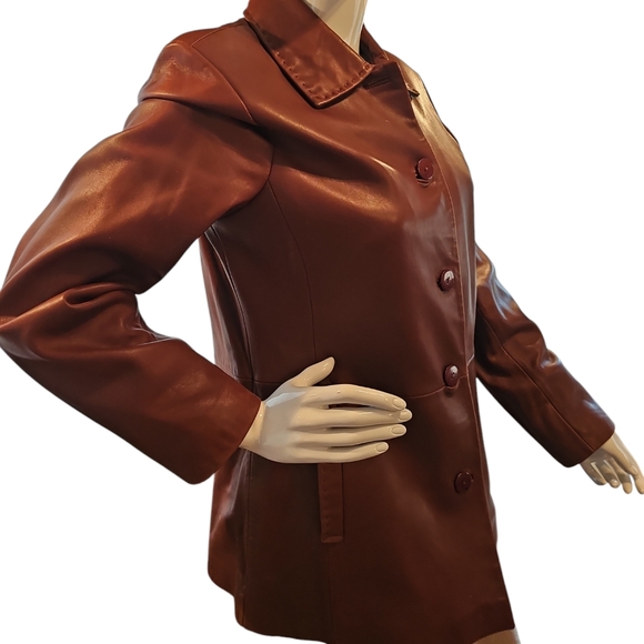 Vintage Juliet Michelle Adler Genuine Leather LAMB Jacket  Button Up RARE - Picture 3 of 10